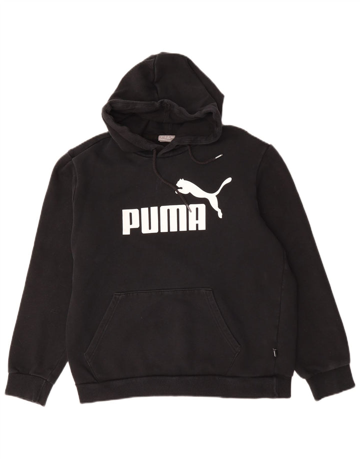 Ανδρικό γραφικό κουκούλα Puma, μεσαίο μαύρο βαμβακερό