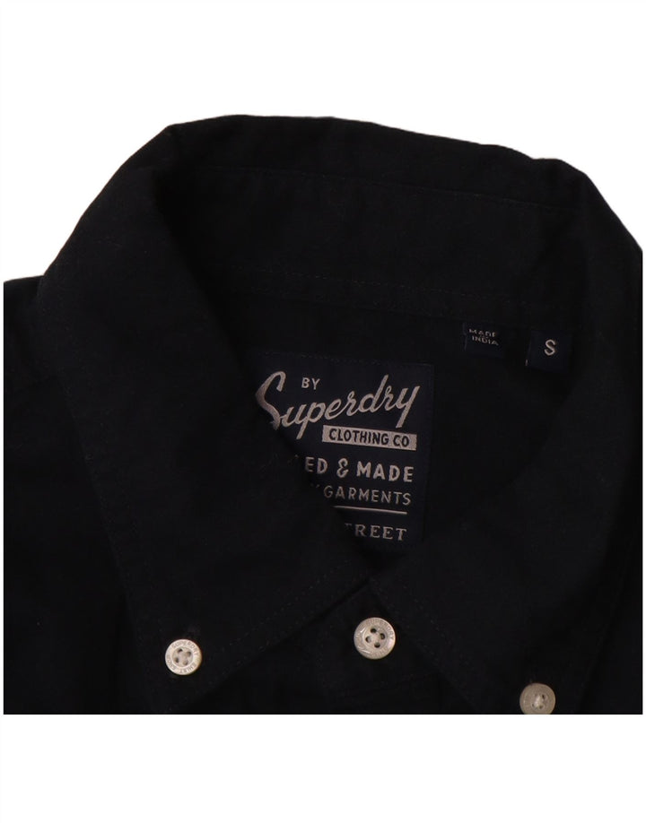 Ανδρικό πουκάμισο SUPERDRY Μικρό Βαμβακερό σε μπλε ναυτικό