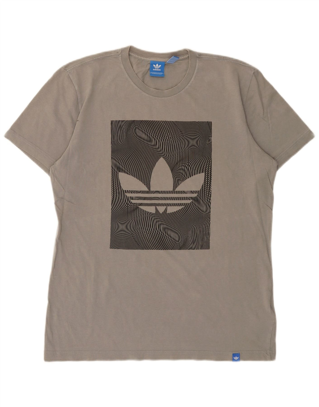 Ανδρικό γραφικό μπλουζάκι ADIDAS Top Medium Grey Cotton