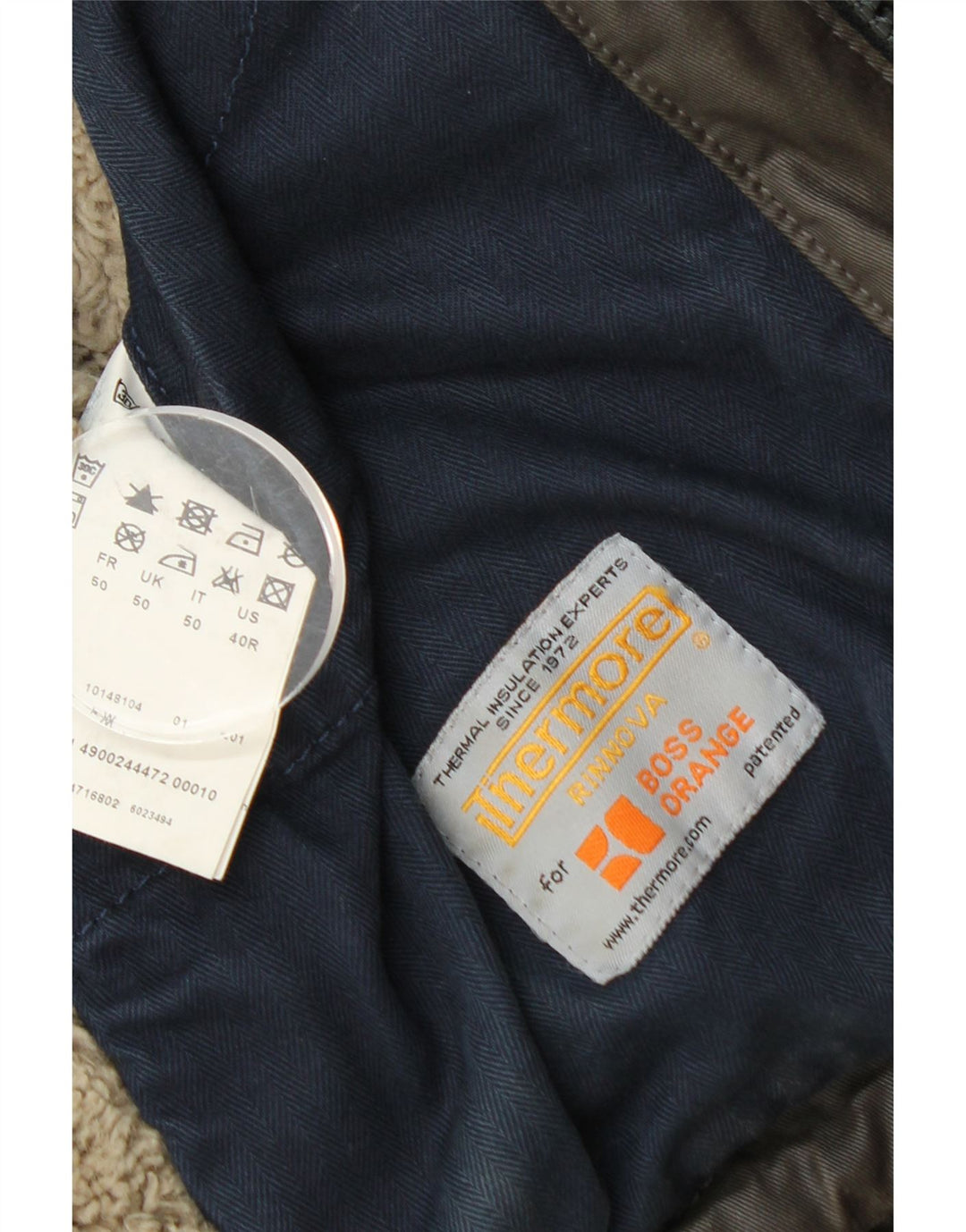 Ανδρικό στρατιωτικό μπουφάν HUGO BOSS IT 50 Μεγάλο Καφέ Βαμβακερό