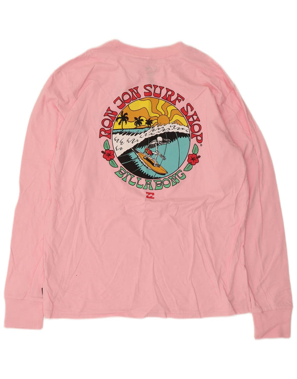 Billabong Γυναικείο τοπ μακρυμάνικο UK 10 μικρό ροζ βαμβακερό