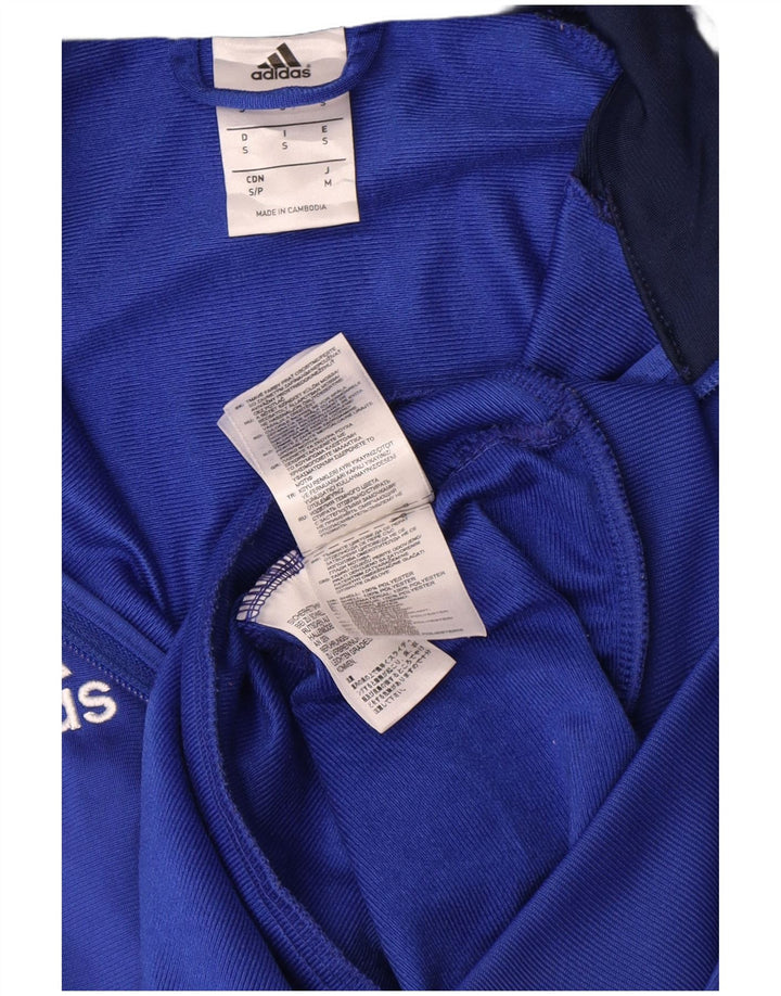 Ανδρική φόρμα φόρμας Adidas με γραφικό τοπ μπουφάν Small Blue Colourblock Polyester