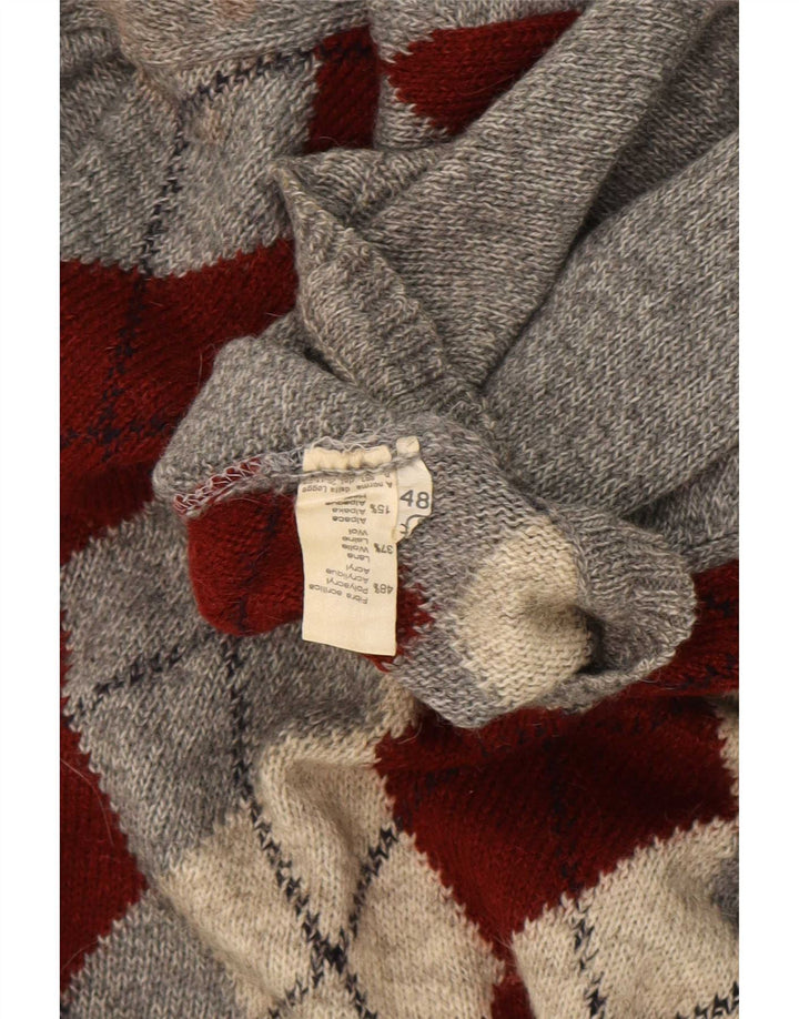 Ανδρικό πουλόβερ Rodes Crew Neck Jumper IT 48 Medium Grey Argyle/Diamond