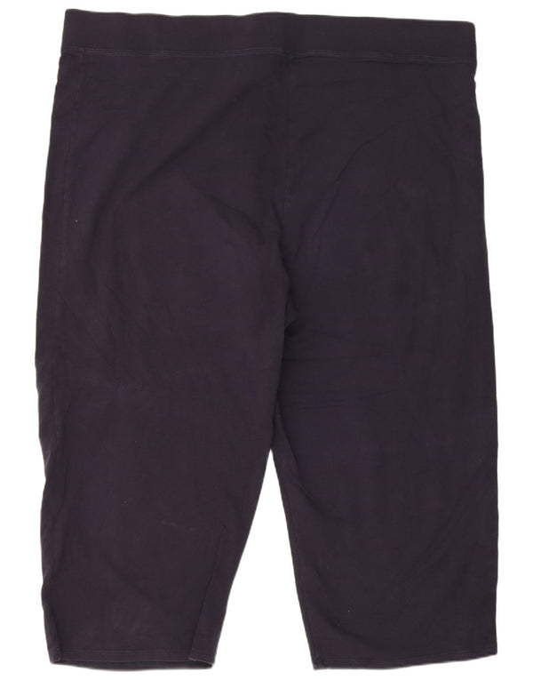 Marks & Spencer Womens Capri Leggings UK 24 4XL Navy Blue Cotton
