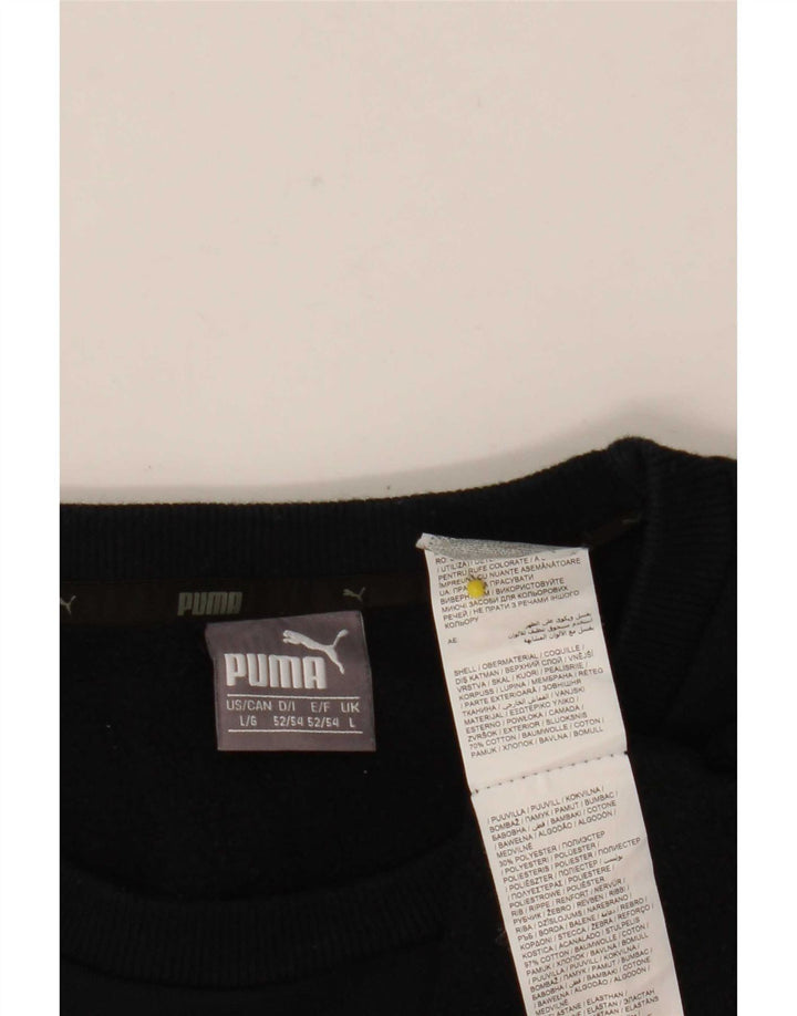 Ανδρικό γραφικό φούτερ Puma Jumper μεγάλο μαύρο βαμβακερό