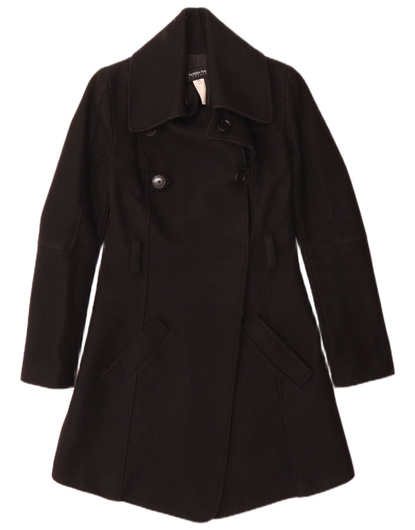 Patrizia Pepe Γυναικείο Παλτό με διπλό στήθος IT 46 Large Black Wool