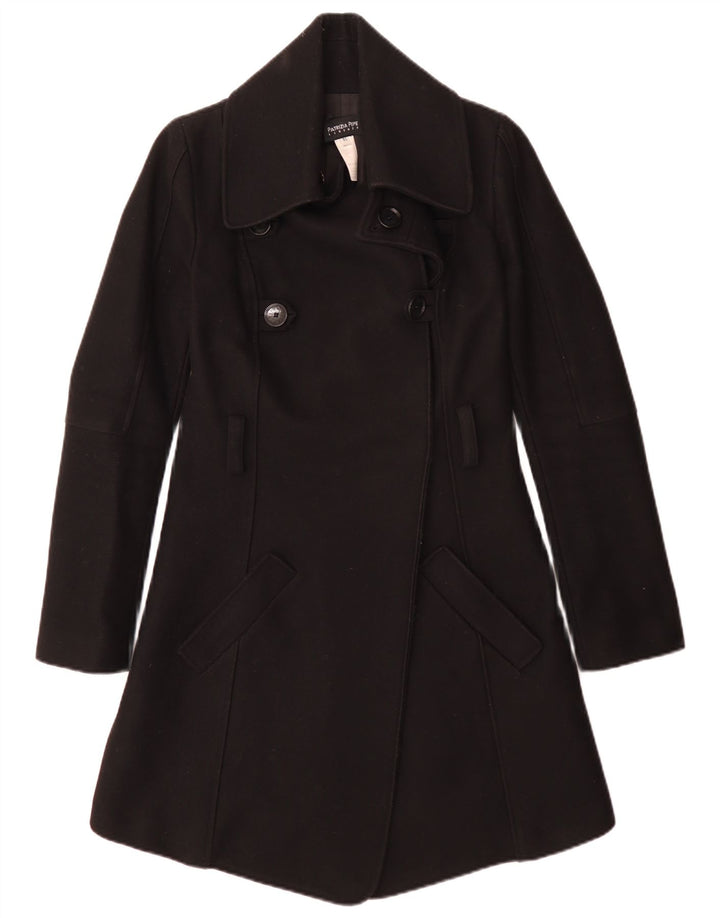 Patrizia Pepe Γυναικείο Παλτό με διπλό στήθος IT 46 Large Black Wool