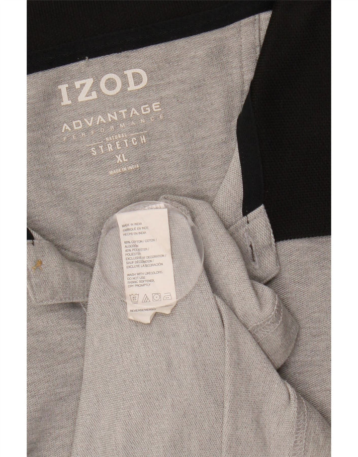 Izod Ανδρικό πουκάμισο πόλο XL Γκρι χρώματος βαμβακερό