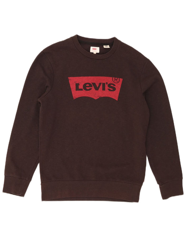 Ανδρικό γραφικό φούτερ Levi's Μικρό καφέ βαμβακερό