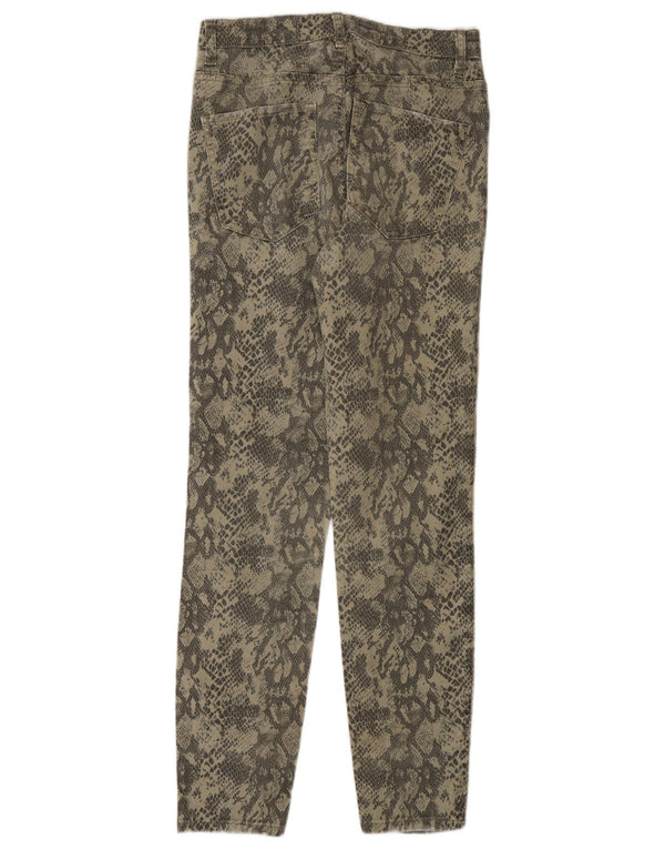 Zara Γυναικείο Slim Jeans EU 40 Medium W30 L28 Khaki Animal Print