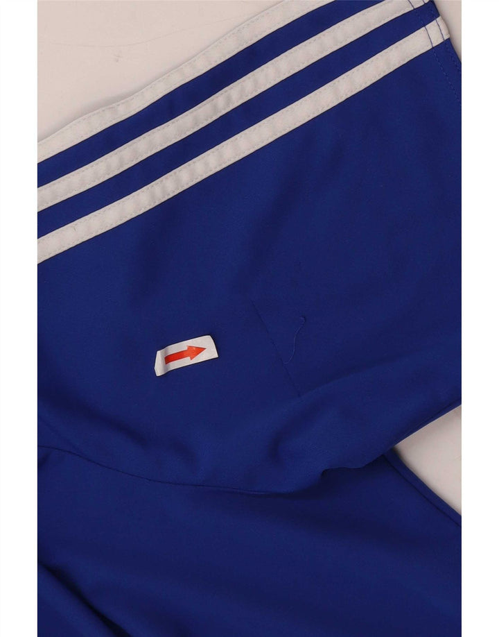 Adidas Ανδρικό T-Shirt Climalite Top Large Blue Colourblock Πολυεστέρας