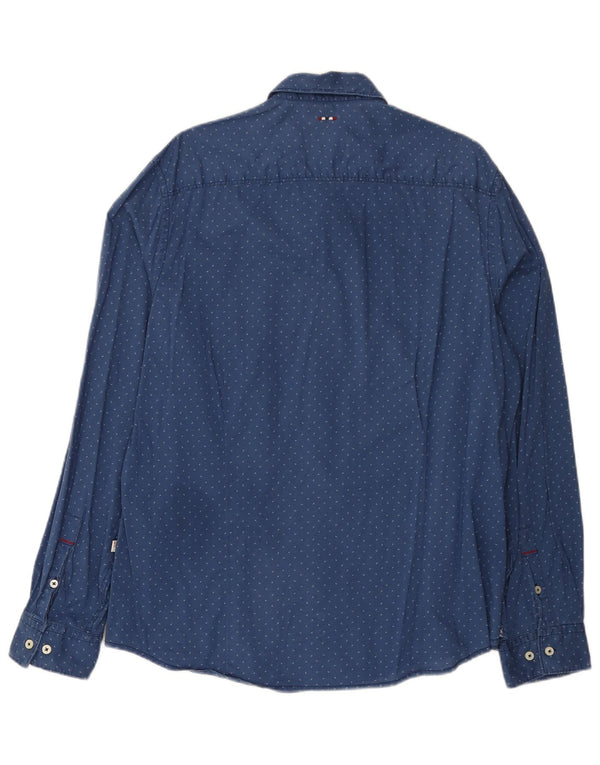 Ανδρικό πουκάμισο Napapijri Abstract Pattern 2XL Μπλε βαμβακερό