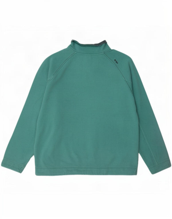 Ανδρικό φούτερ με λαιμόκοψη με φερμουάρ Face Jumper XL Τυρκουάζ βαμβακερό