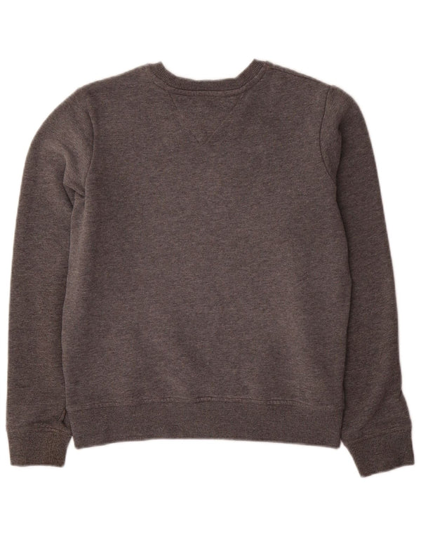 TOMMY HILFIGER Γυναικεία υπερμεγέθη γραφική φούτερ Jumper UK 6 XS Γκρι