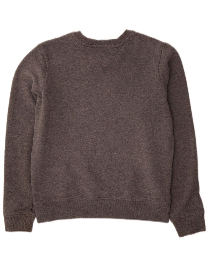 TOMMY HILFIGER Γυναικεία υπερμεγέθη γραφική φούτερ Jumper UK 6 XS Γκρι