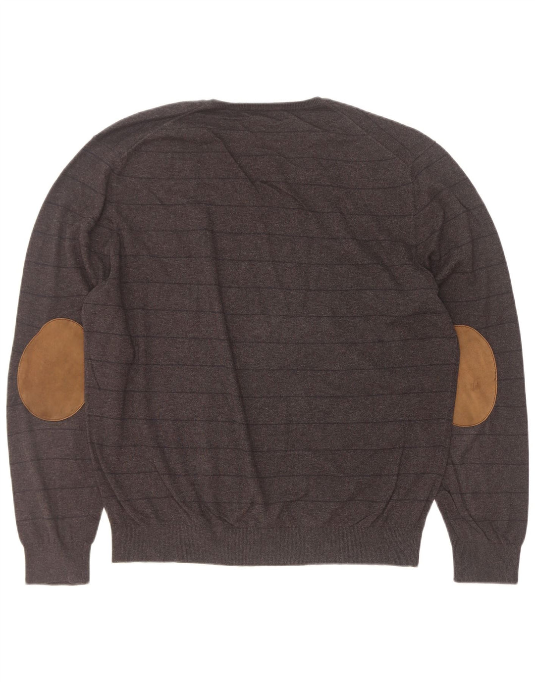 Ανδρικό πουλόβερ Massimo Dutti με V λαιμόκοψη 2XL Μαύρο ριγέ