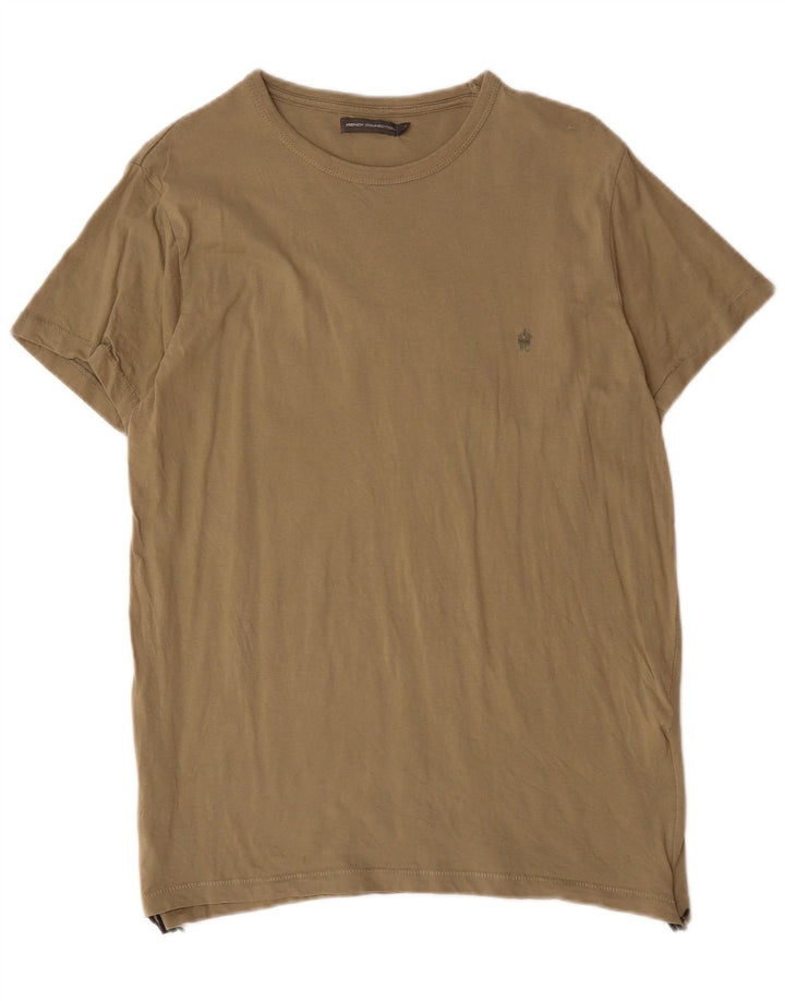 Ανδρικό T-Shirt French Connection Top μεγάλο χακί βαμβακερό