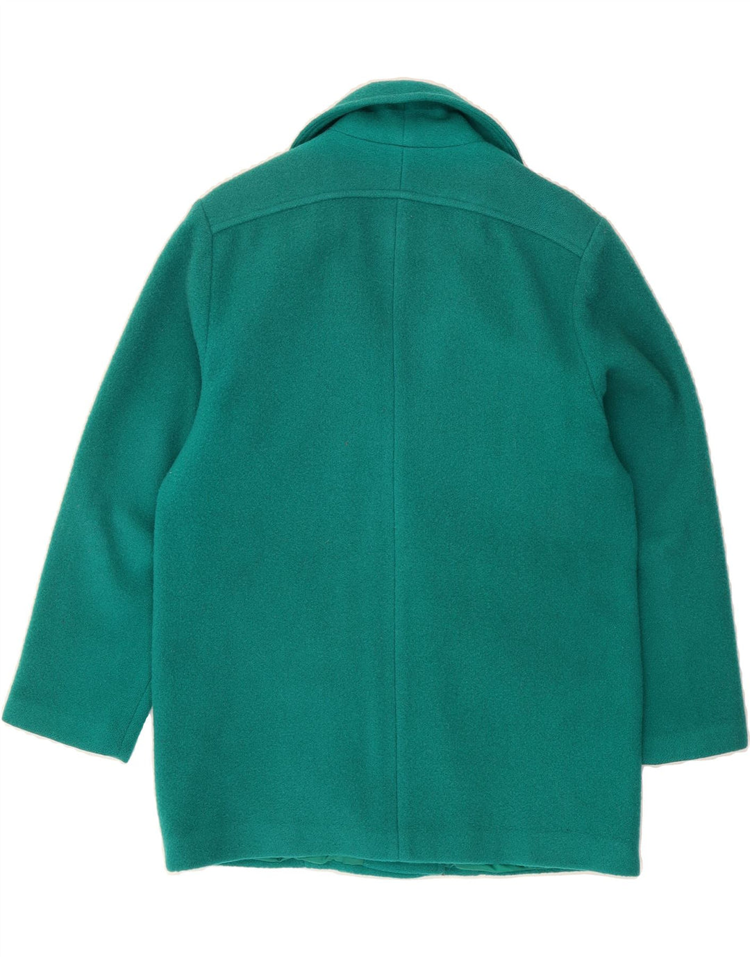 CLOVER Womens Double Breasted Coat UK 12 Medium Green Wool Vintage Clover and Second-Hand Clover from Messina Hembry 
