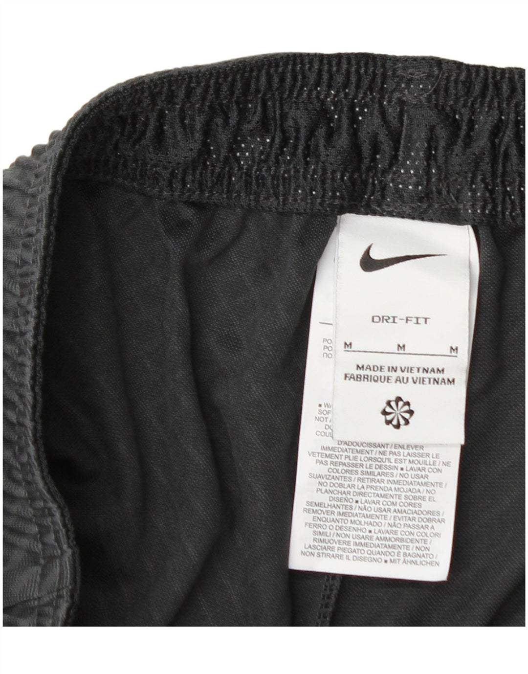 Ανδρικό αθλητικό σορτς Nike Dri Fit, μεσαίο μαύρο γεωμετρικό πολυεστέρα