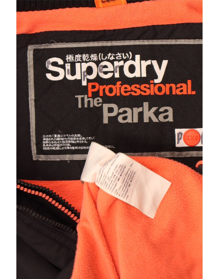 Superdry γυναικείο μπουφάν Parka με κουκούλα UK 2 2XS Μαύρο