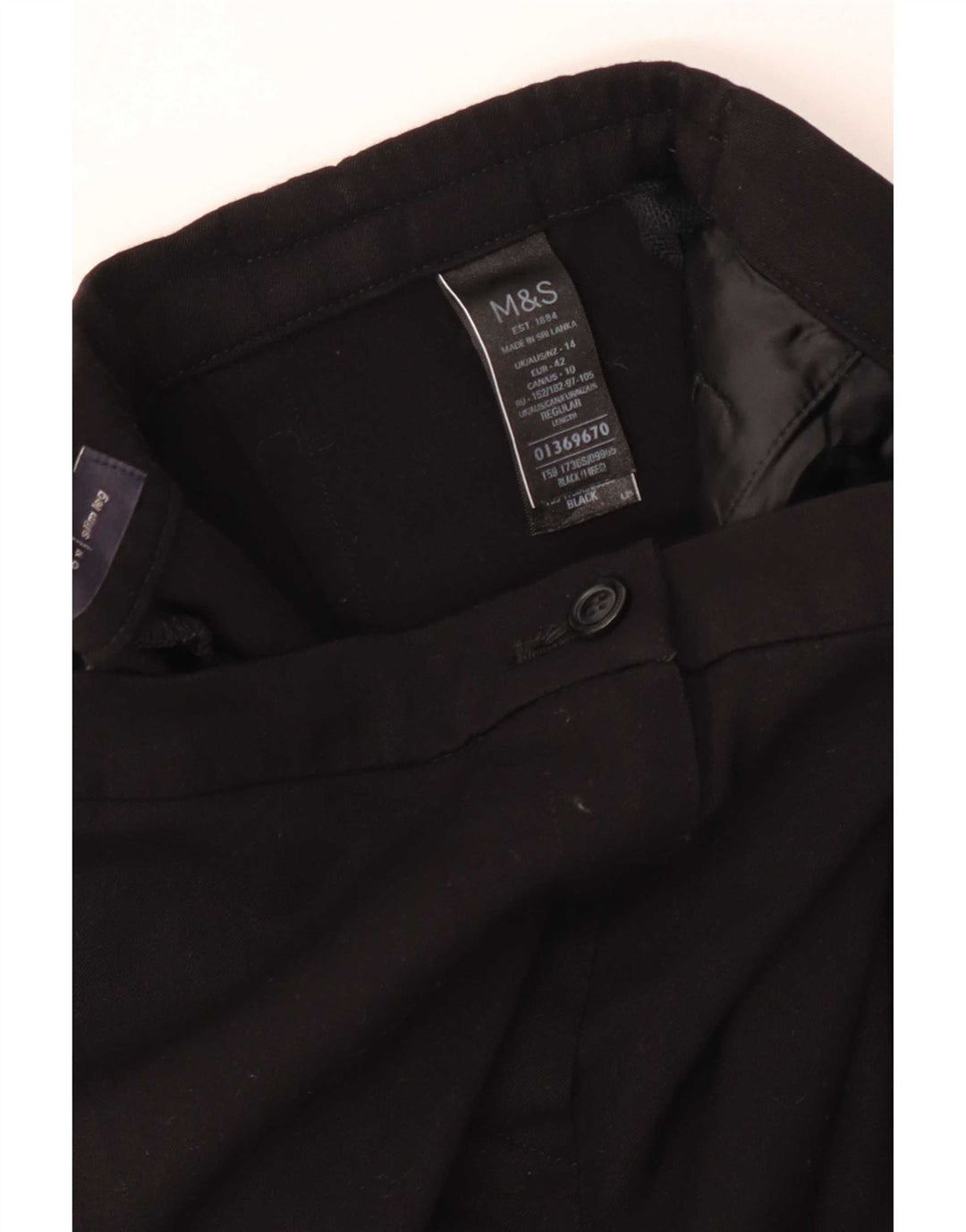 Γυναικεία Casual Παντελόνια Marks & Spencer UK 14 Large W34 L30 Black Polyester