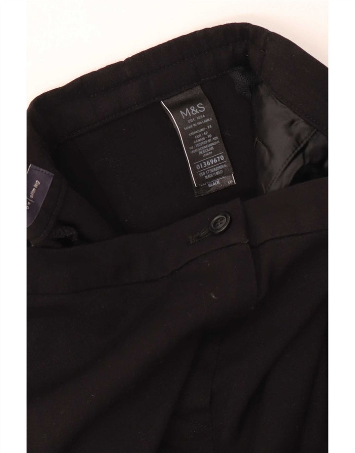 Γυναικεία Casual Παντελόνια Marks & Spencer UK 14 Large W34 L30 Black Polyester