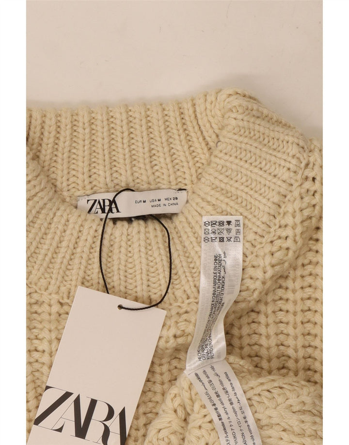 ZARA Γυναικείο πουλόβερ με λαιμόκοψη χελώνας UK 14 μεσαίο πολυεστέρας