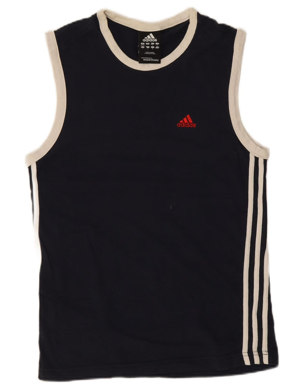 Adidas ανδρικό γιλέκο τοπ UK 34/36 Small Navy Blue βαμβακερό