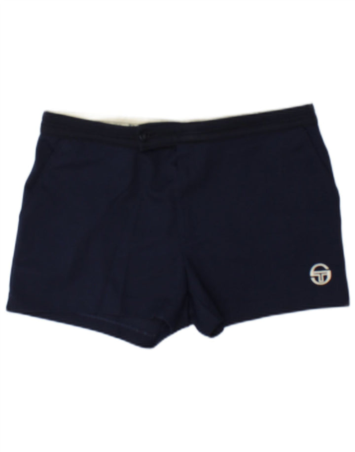 Sergio Tacchini Γυναικείο αθλητικό σορτς UK 14 Large Navy Blue Polyester