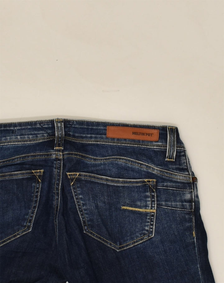 MELTIN' POT Womens Slim Jeans W27 L34  Navy Blue Cotton | Vintage Meltin' Pot | Thrift | Second-Hand Meltin' Pot | Used Clothing | Messina Hembry 
