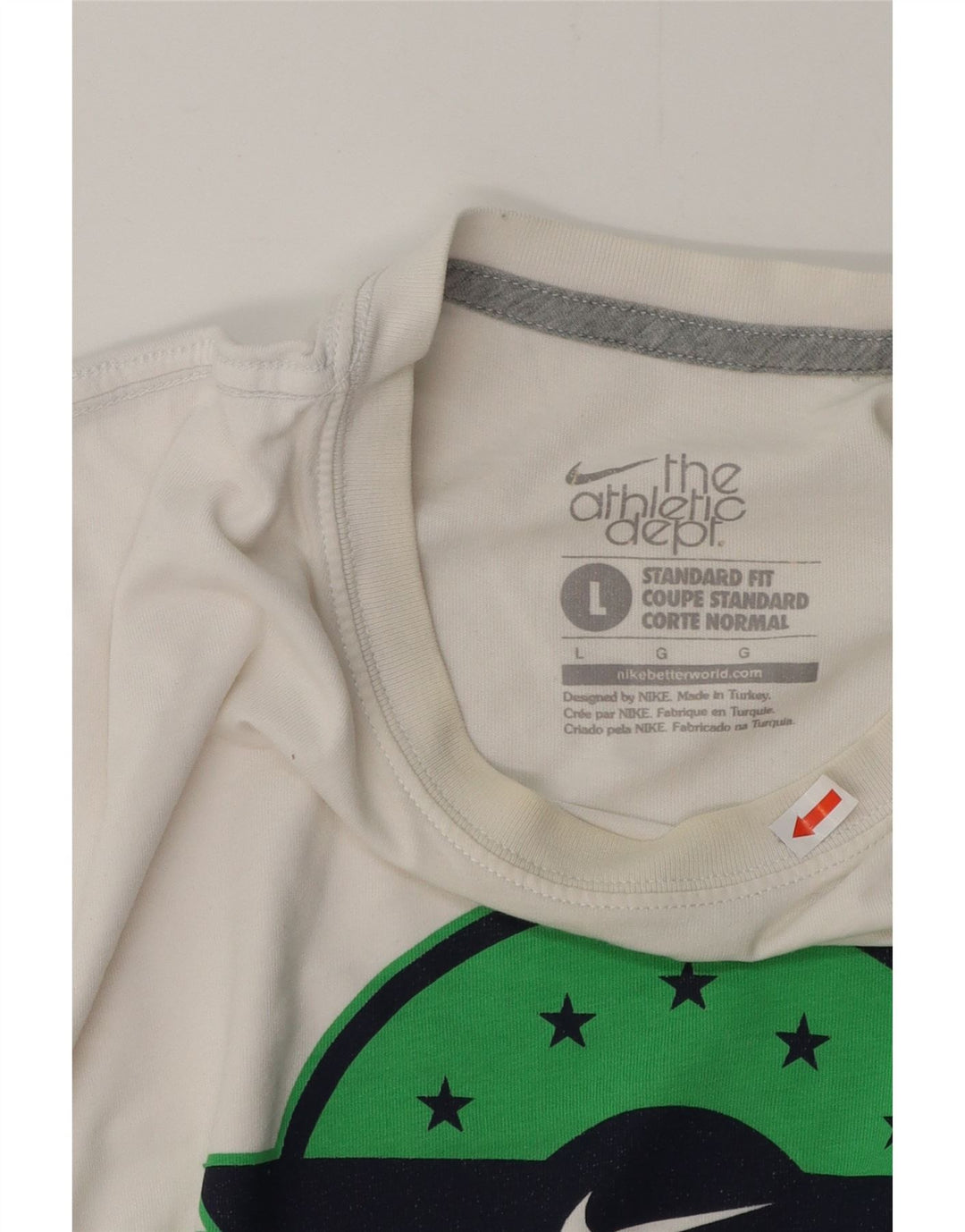 Μπλουζάκι NIKE Ανδρικό Coupe Standard Fit Graphic T-Shirt Top Large White