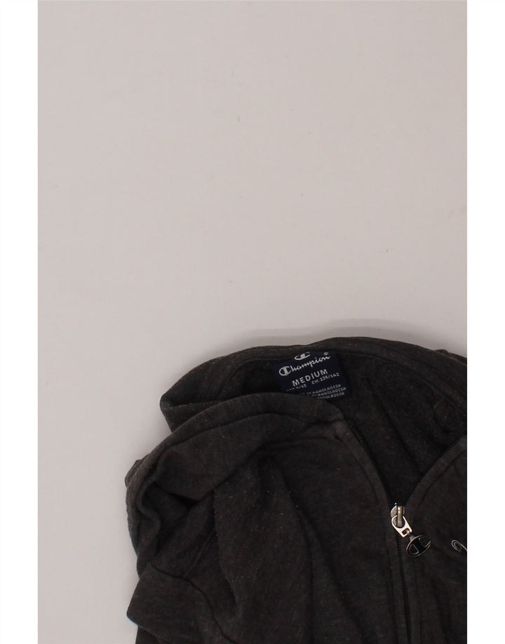CHAMPION Boys Zip Hoodie Sweater 9-10 Years Medium Grey Cotton Vintage Champion and Second-Hand Champion from Messina Hembry 