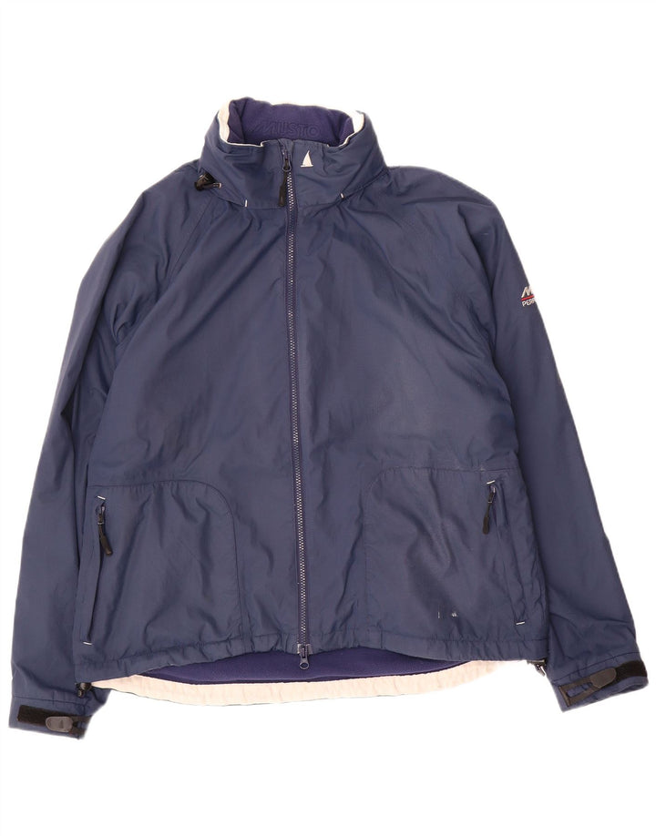 Musto γυναικείο γραφικό τζάκετ αντιανεμικό UK 16 Large Navy Blue πολυουρεθάνης