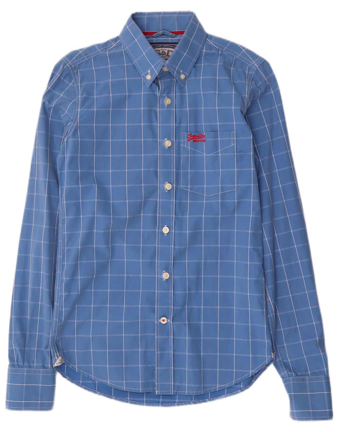 Ανδρικό πουκάμισο Superdry Small Blue Check Cotton