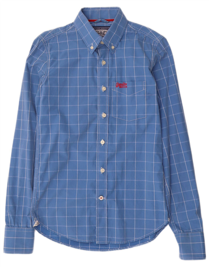 Ανδρικό πουκάμισο Superdry Small Blue Check Cotton