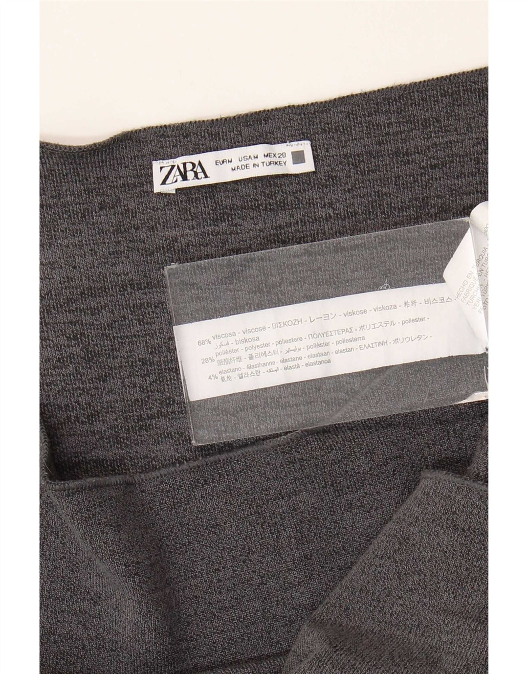 Zara Γυναικείο Αμάνικο Φόρεμα UK 12 Γκρι Βισκόζη