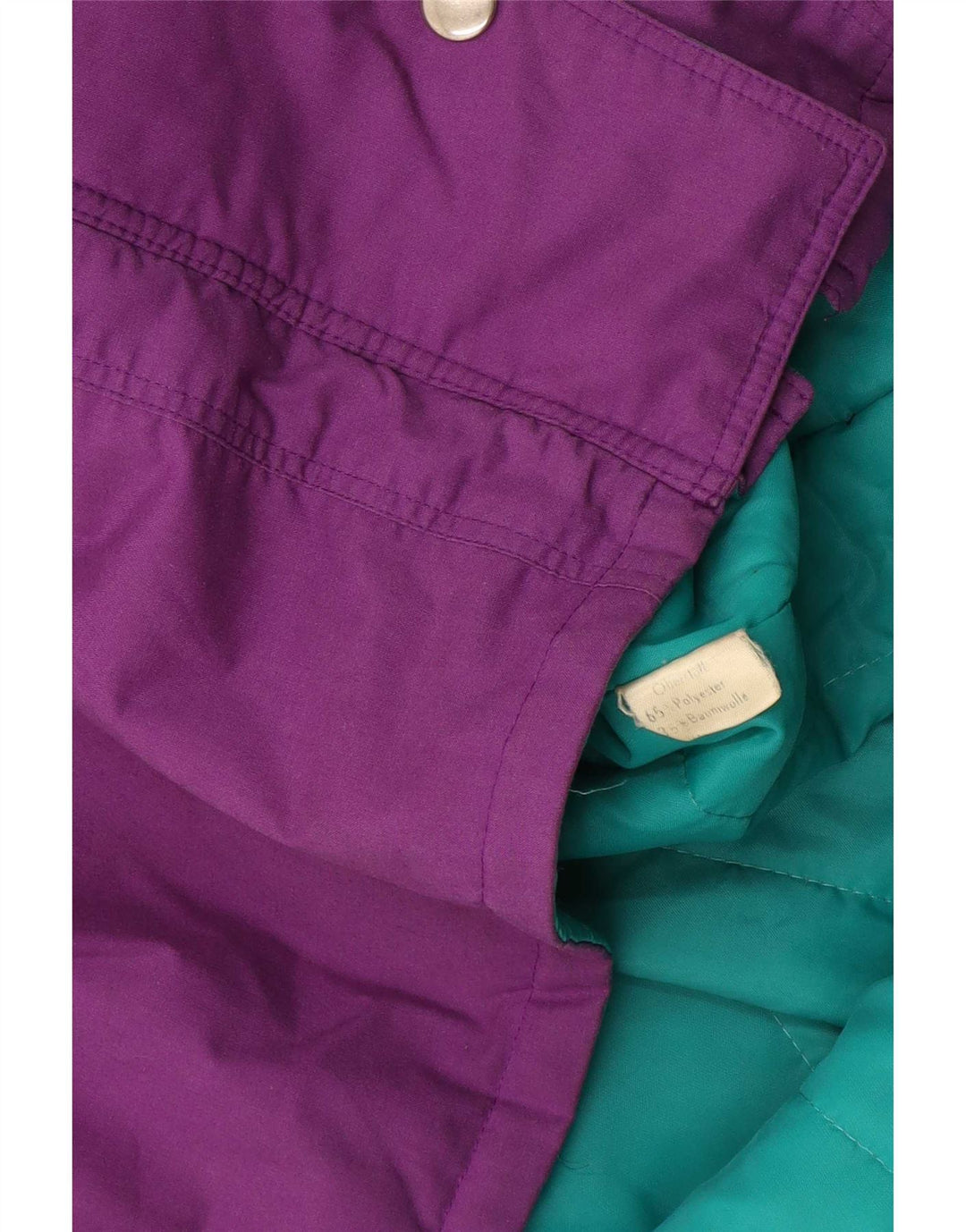 Vintage γυναικείο τζάκετ αντιανεμικό UK 18 XL Purple Colorblock Πολυεστέρας