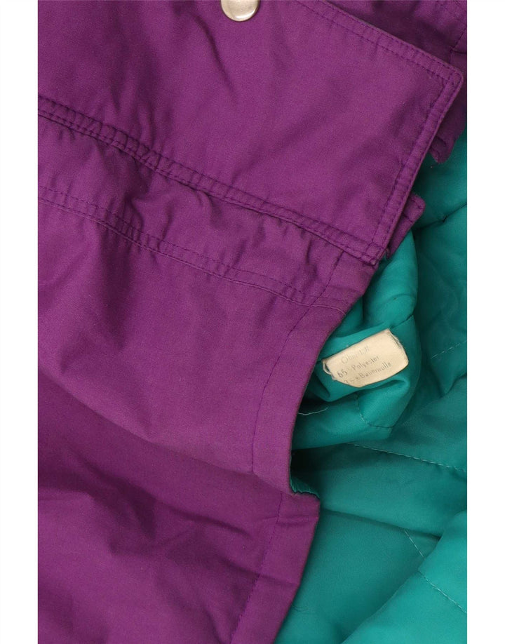 Vintage γυναικείο τζάκετ αντιανεμικό UK 18 XL Purple Colorblock Πολυεστέρας