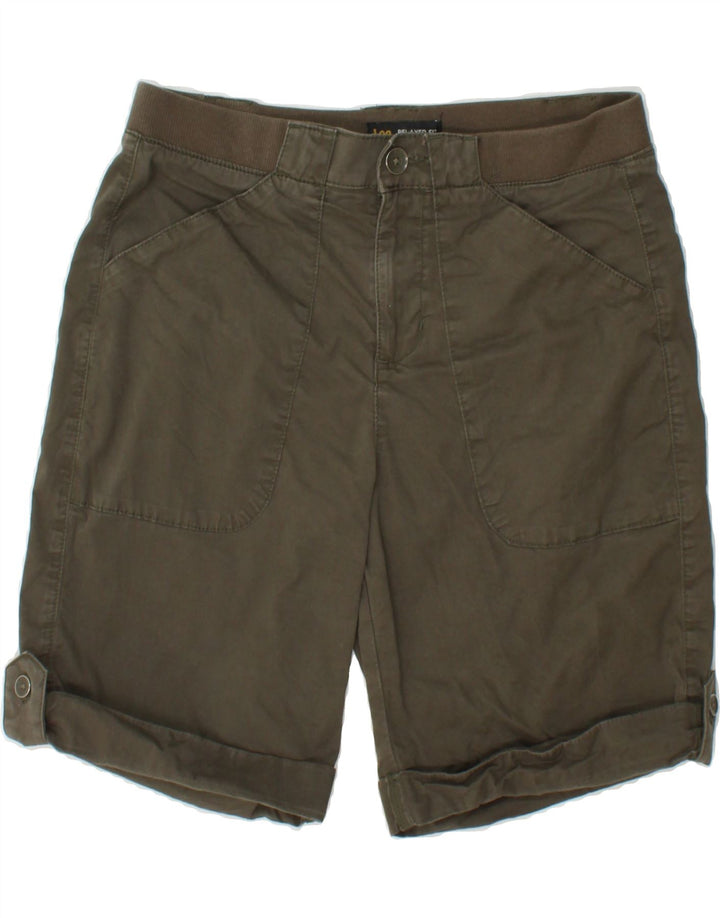 LEE Womens Mid Rise Chino Shorts W32 Large Khaki Vintage Lee and Second-Hand Lee from Messina Hembry 