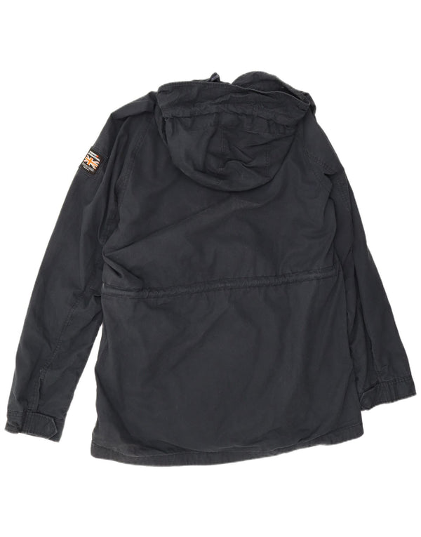 Superdry Ανδρικό μπουφάν Parka με κουκούλα UK 46 3XL Navy Blue Cotton