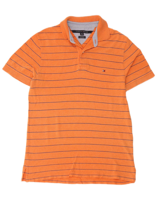 Tommy Hilfiger Ανδρικό πουκάμισο Polo Custom Fit XS Πορτοκαλί βαμβακερό ριγέ