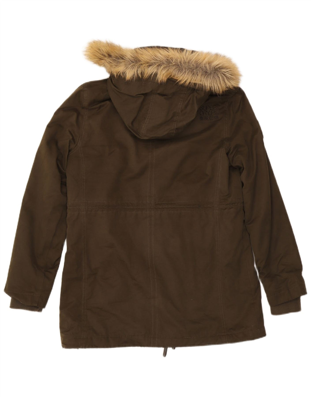 Γυναικείο μπουφάν Parka με κουκούλα SUPERDRY UK 18 XL Khaki Polyester
