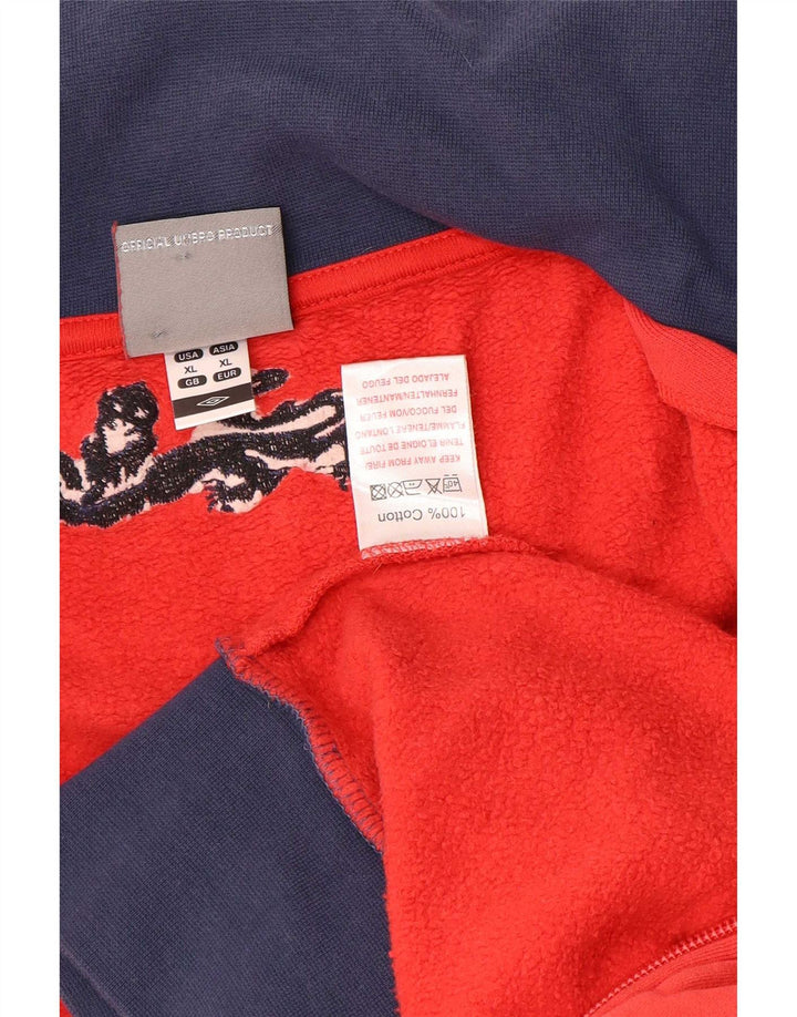 Ανδρική φόρμα Umbro Top Jacket XL Red Colourblock Βαμβακερό
