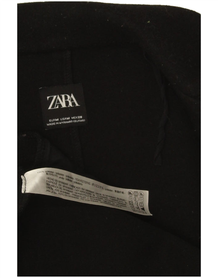 Zara Γυναικείο Ανοιχτό Παλτό UK 14 Μεσαίο Μαύρο Πολυεστέρας