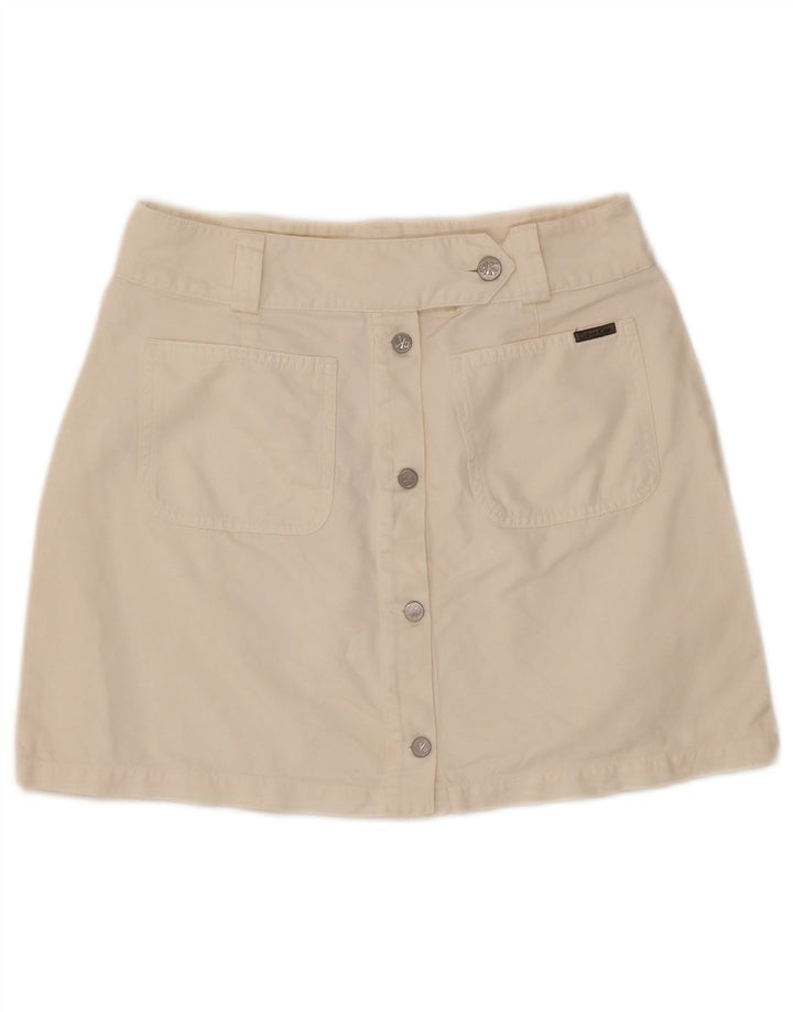 Γυναικεία Μίνι Φούστα CALVIN KLEIN W30 Βαμβακερή σε μεσαίο υπόλευκο