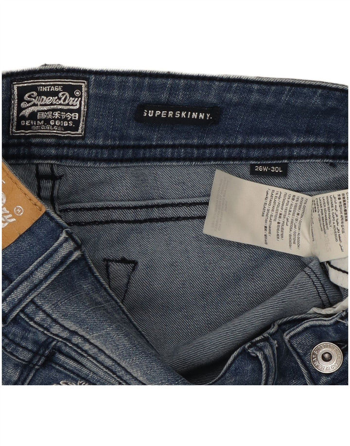 Γυναικείο τζιν Super Skinny SUPERDRY W26 L30 Μπλε βαμβακερό