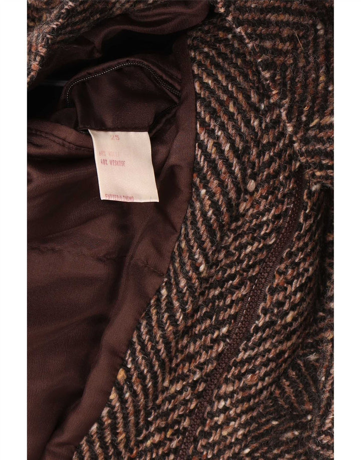 Vintage Ανδρικό μπουφάν Windbreaker UK 42 XL Καφέ Μαλλί ψαροκόκαλο