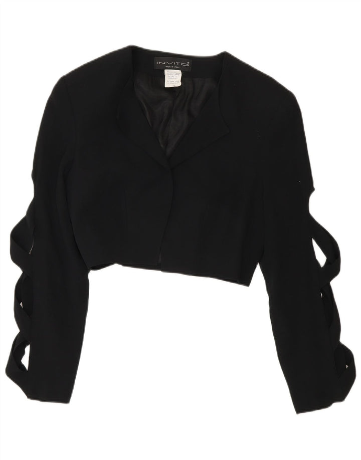 Vintage Γυναικείο μπουφάν Bolero IT 44 Medium Black Acetate