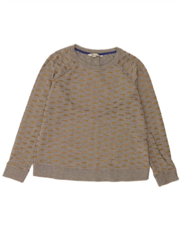 Γυναικείο φούτερ με αφηρημένο σχέδιο Boden Jumper UK 14 Μεσαίο γκρι βαμβακερό