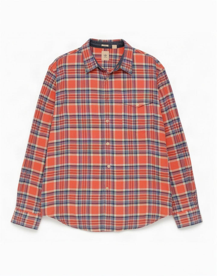 Ανδρικό πουκάμισο Dockers Fitted Flannel Μεγάλο πορτοκαλί καρό